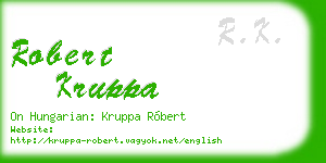 robert kruppa business card