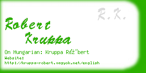 robert kruppa business card